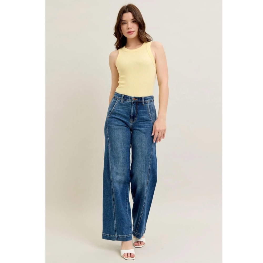 NWT Judy Blue High Waist Jeans Plus Size Wide Leg Size 16W NEW!